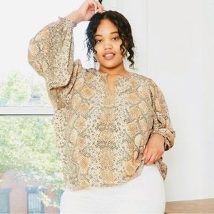 AVA & VIV Snakeskin Blouse